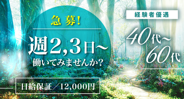 飛田新地の裏通り（若菜通り）にある料亭「まほろば」の仲居さん（おばちゃん）求人