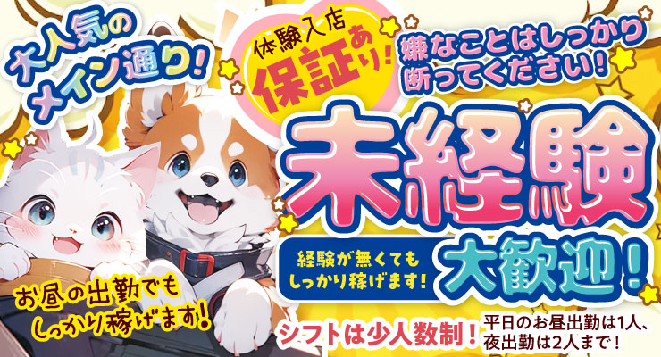 飛田新地のメイン通りにある未経験大歓迎の料亭わんにゃんの求人情報